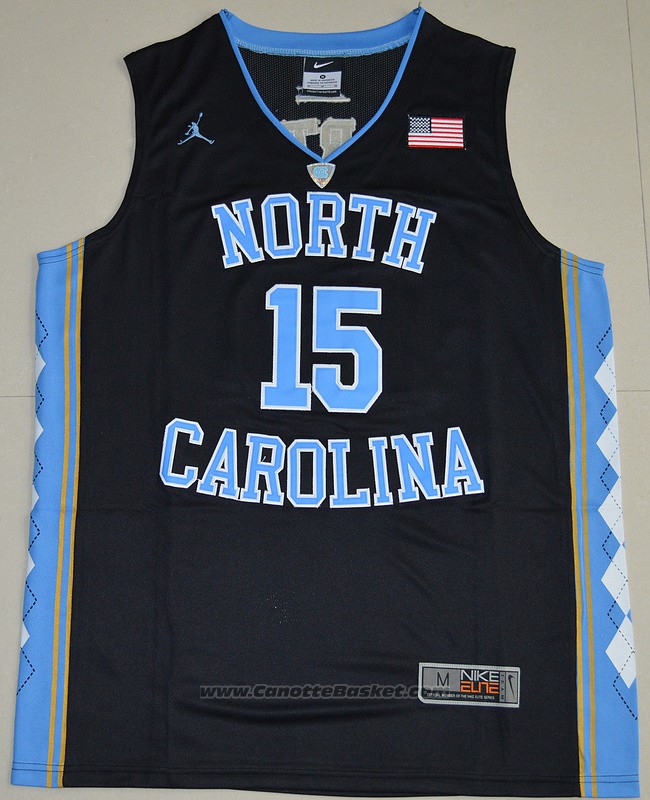Maglia NCAA North Carolina Tar Heels Vince Carter #15 Nero